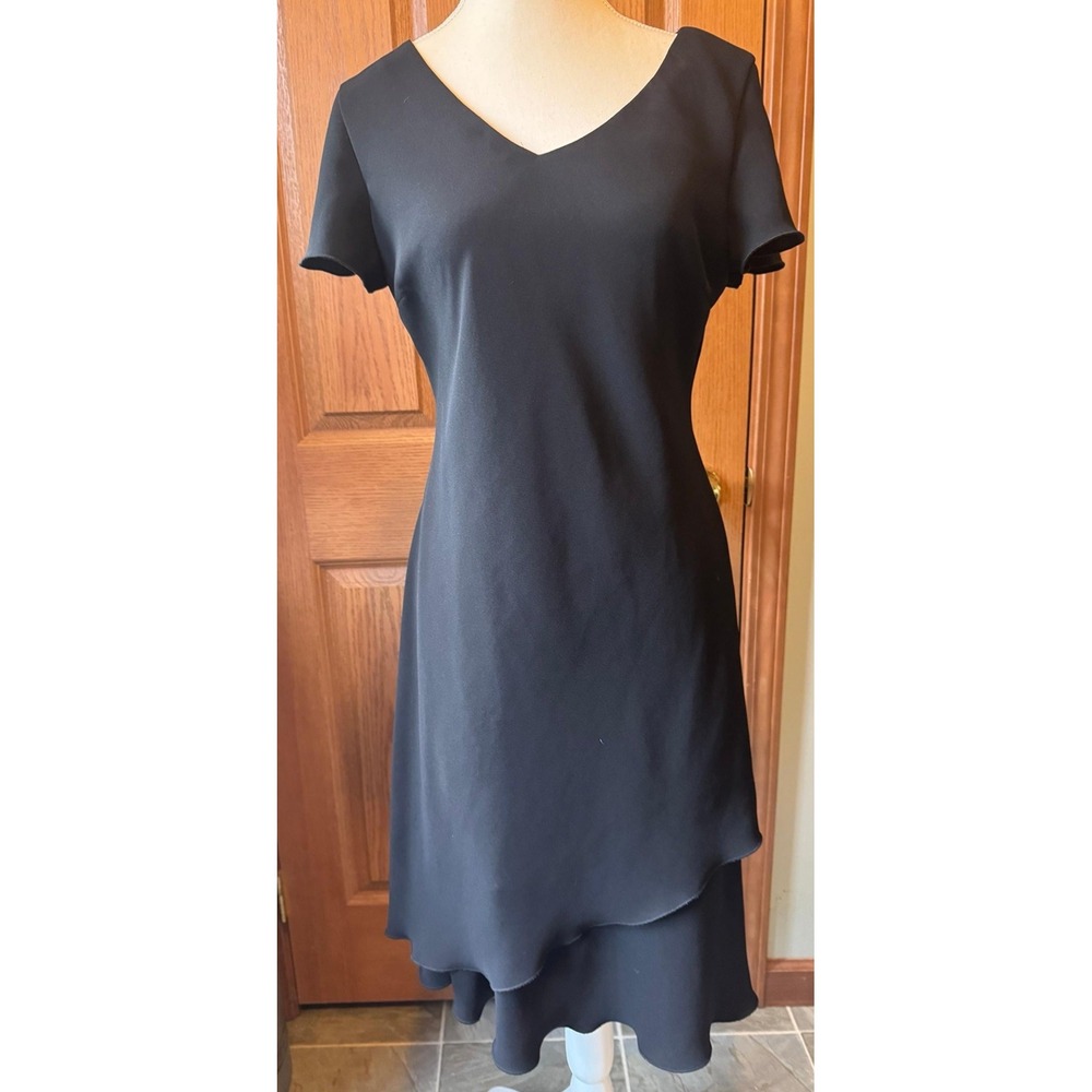 Jessica Howard black tiered whimsigoth dark fairy grunge midi dress